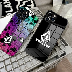 Design Volcom custodia per telefono in vetro temperato per IPhone 15 14 13 12 11 Pro Max Plus Samsung S24 Ultra S23 Fe S22 cover