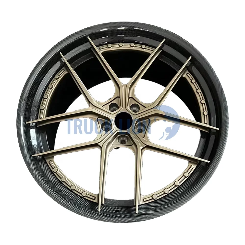 Novo Design de Roda de Fibra de Carbono Forjada de 18-24 Polegadas, Aro Leve de Liga para Modificação de Carros Esportivos de Luxo