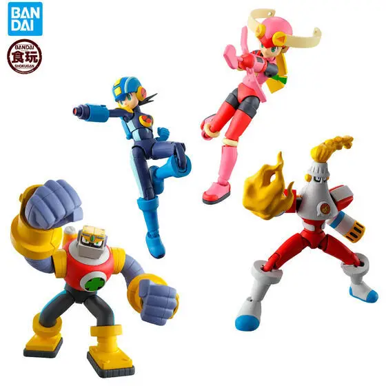 

Bandai SMP [Shokugan Modeling Project] Kit Makes Pose Mega Man Battle Network Set Vol.1 (W/O Gum) Action Figures toys