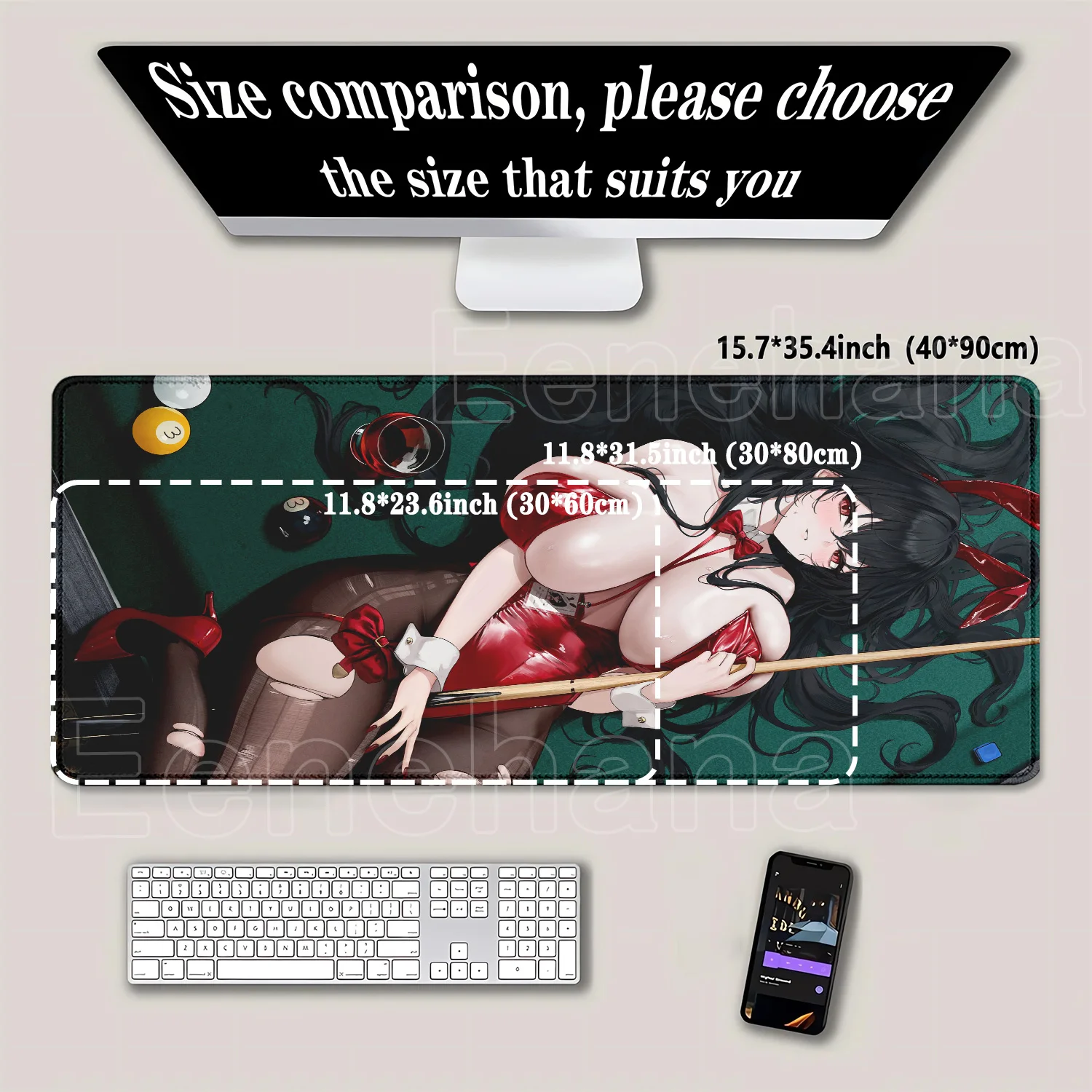Azur Lane IJN Taihō أنيمي مثير فتاة ماوس HD الطباعة ألعاب الكمبيوتر قفل حافة لوحة الماوس لوحة المفاتيح كبير الثدي الحمار حصيرة مكتبية
