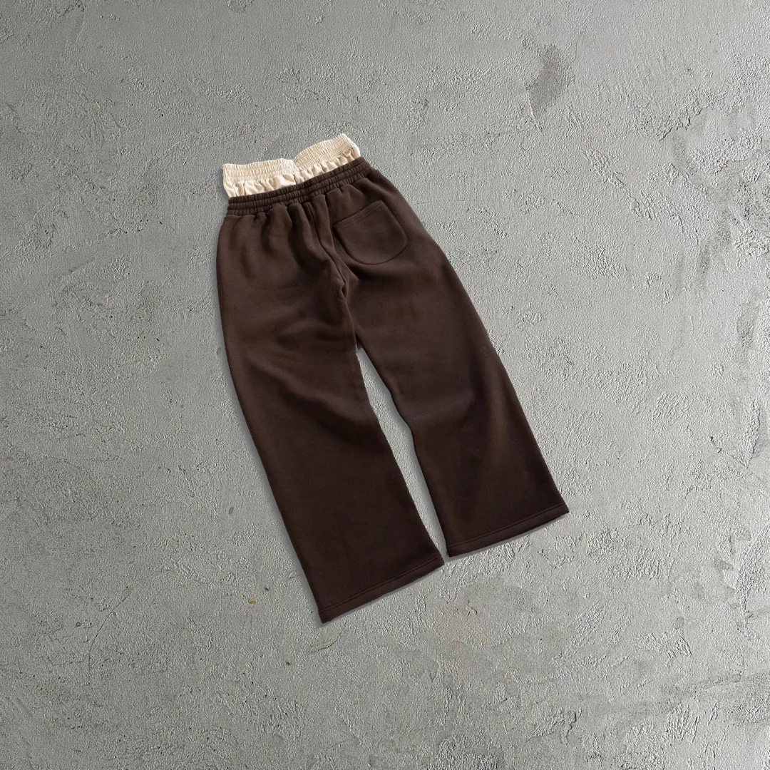 Pantaloni sanitari in due pezzi finti da donna alla moda americani retrò Street Hip Hop larghi a doppia vita