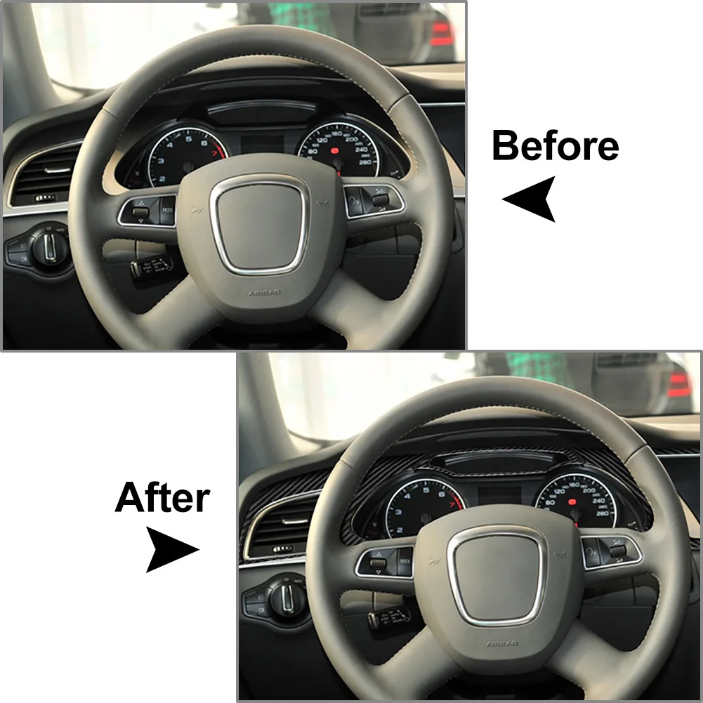 

Console Dashboard Panel Carbon Pattern Sticker Decoration Trim For Audi A4 B8 2009 2010 2011 2012 2013 2014 2015 2016 LHD Only
