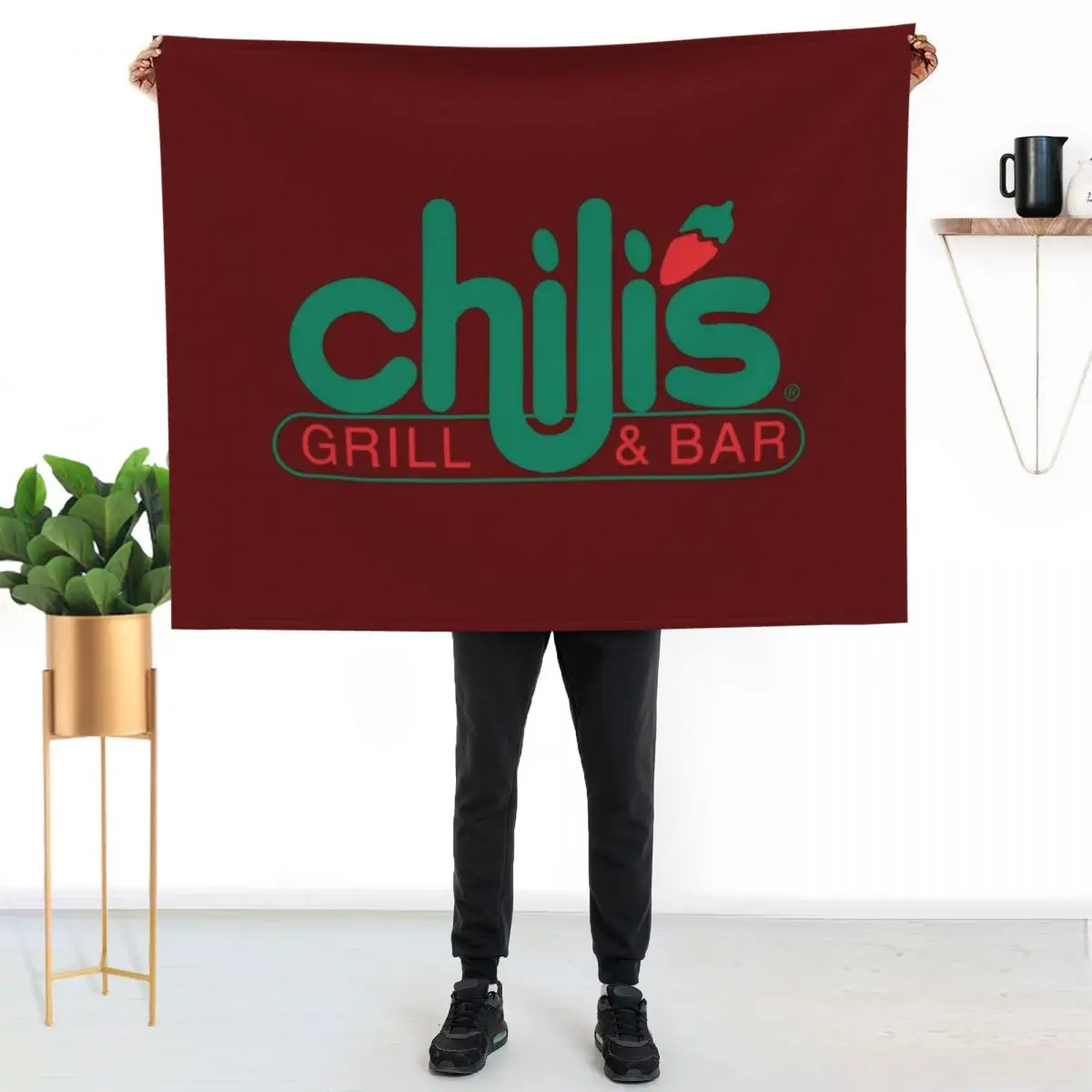 Chili's Grill & Bar Throw Blanket For Sofa Thin wednesday Single Soft Plaid Bed covers Sofa Throw Blankets