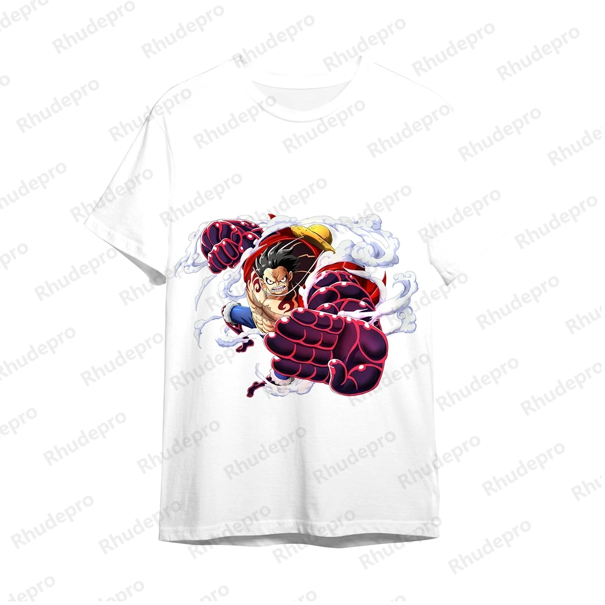 Camiseta de tamanho grande Monkey D Luffy masculina, Tops de Anime Infantil, Roronoa Zoro, Roupas Hip Hop, Y2k, Alta Qualidade, Novo, 5XL