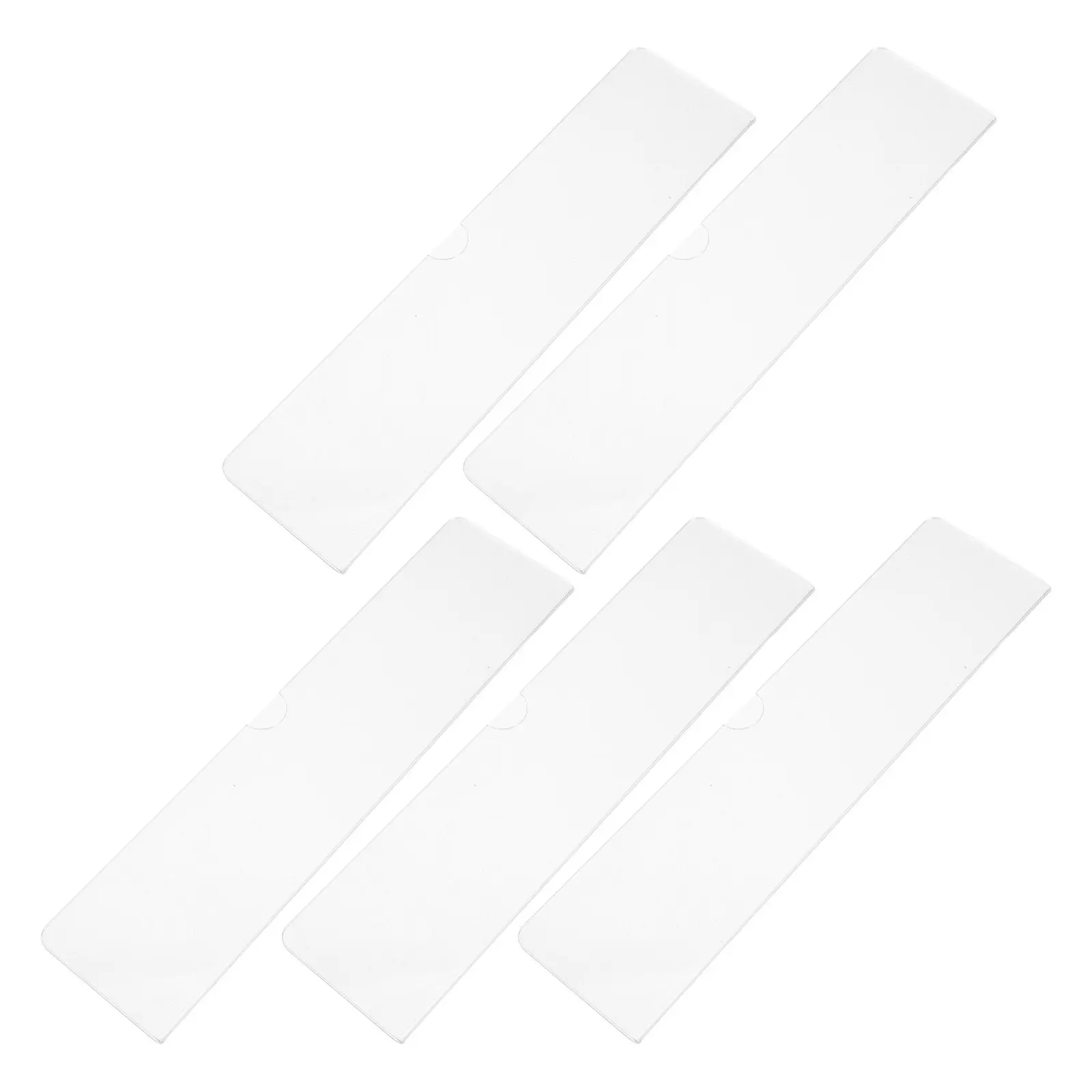 5Pcs Acrylic Name Plate Holder Transparent Wall Mount Office Door Label Plates Double-Sided Adhesive Meeting Room Sign Holder
