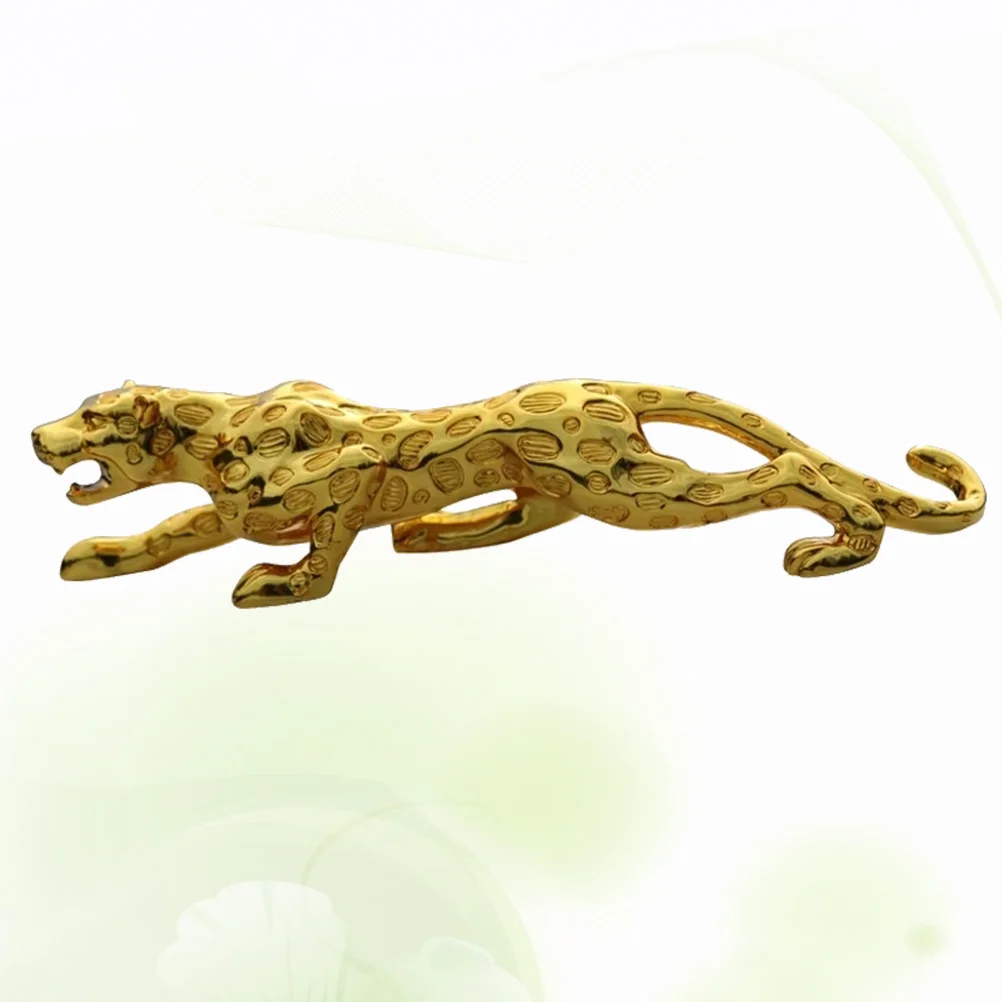 

Golden Leopard Resin Ornament Home Office Car Decoration Perfect for Festive Events Gifts Leopard Ornament