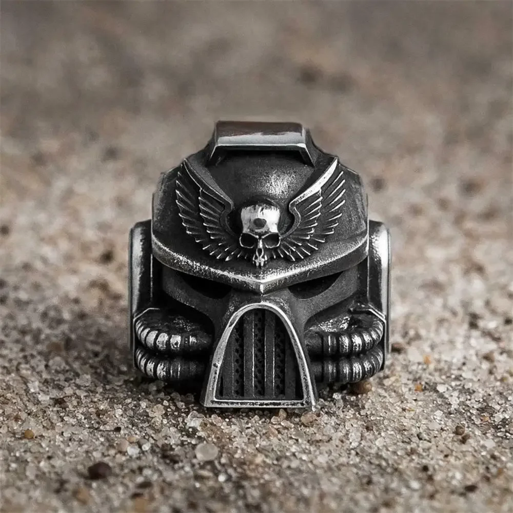 Europe and The United States Fashion Simple Trend Personality Unique Men's Retro Skull Ring Punk Biker Street Niche Gift Jewelry