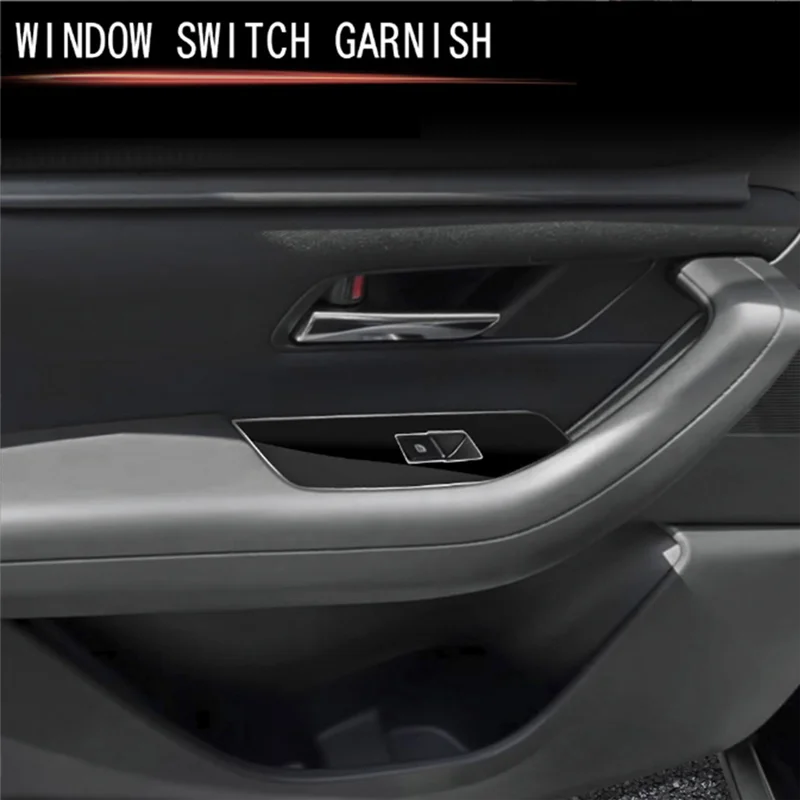 

AA-RHD Car Gloss Black Window Glass Lift Button Switch Cover Trim Door Armrest Panel For Mazda CX-60 2022 2023 Accessories