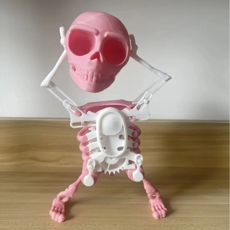 

Funny Dancing Skull Swinging Skeleton Prank Toy Decompression Tabletop Decoration Ornamengts Halloween Party Props