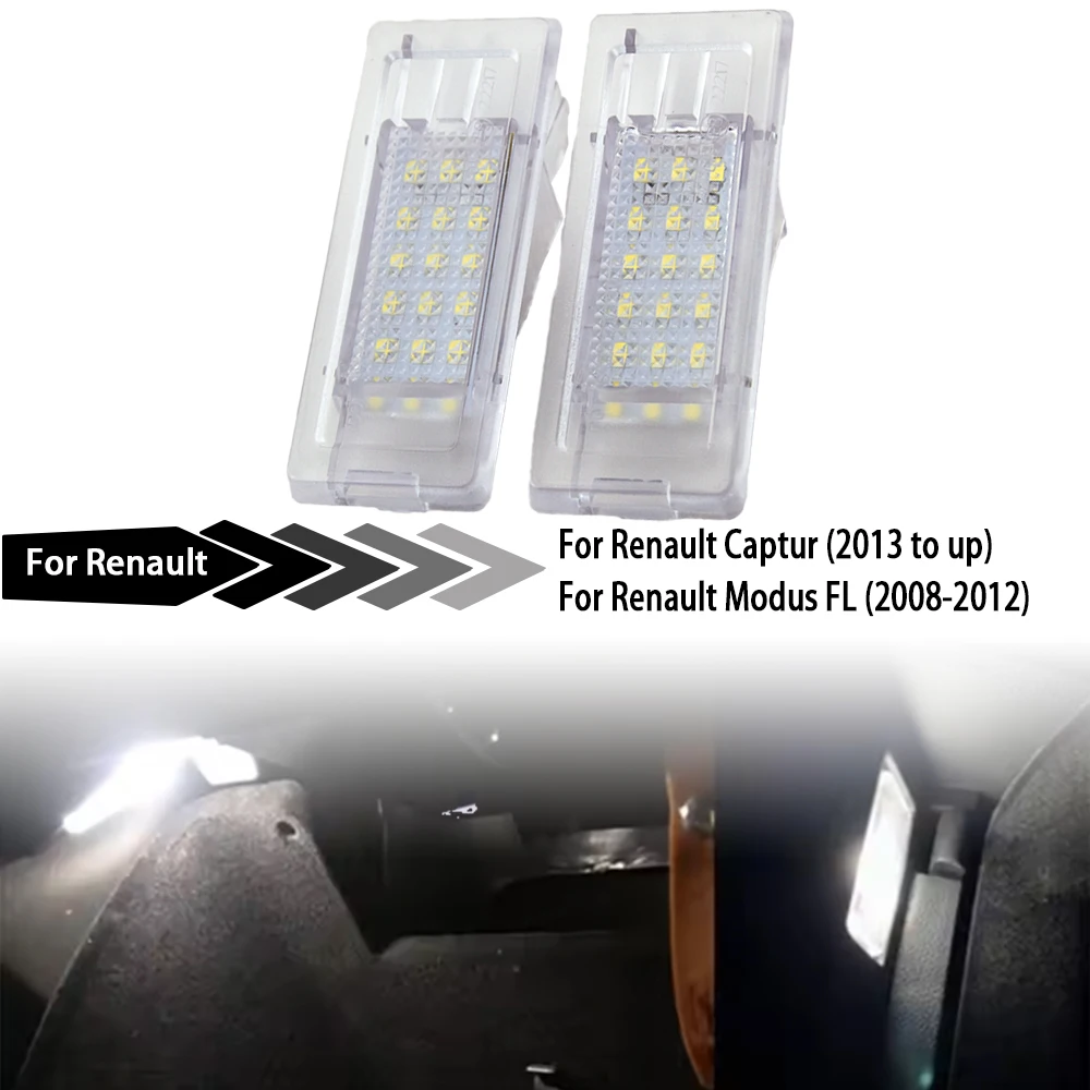 Car LED License Plate Number Light Work For Renault Laguna II (2001-2007) (NOT fit 5-door Hatchback Version)