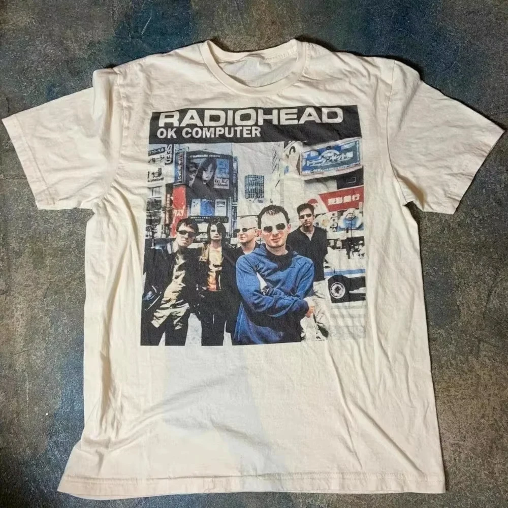 Hot Sale Radiohead Classic Poster Print T-shirt Men Women Streetwear Y2K Fashion Cotton Casusal Oversized Top Summer New Tee
