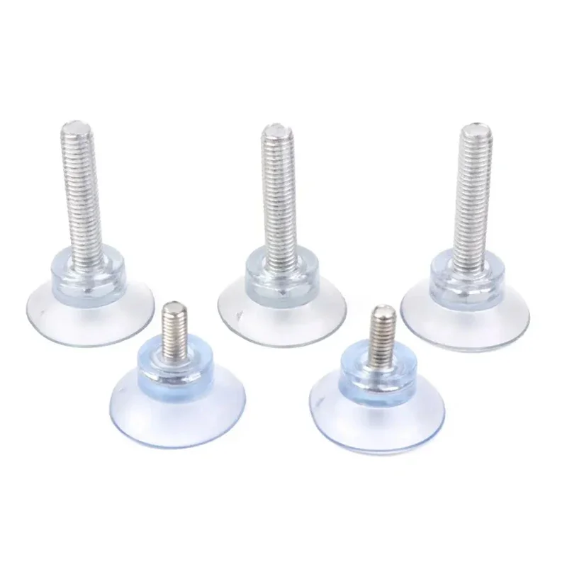 M6/M8 Screw Transparent PVC Suction Cup Suckers Turn Nut Glass Table Tops Storage Tool Hooks Door Wall Hook Dia 33mm-54mm