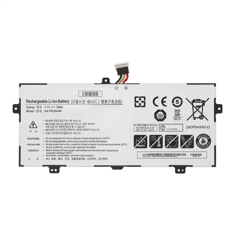   AA-PBUN4AR Laptop Battery For Samsung NP900X5L 940X3L NT900X5P NT900X5L NP940X3LK01US 7.7V 39Wh