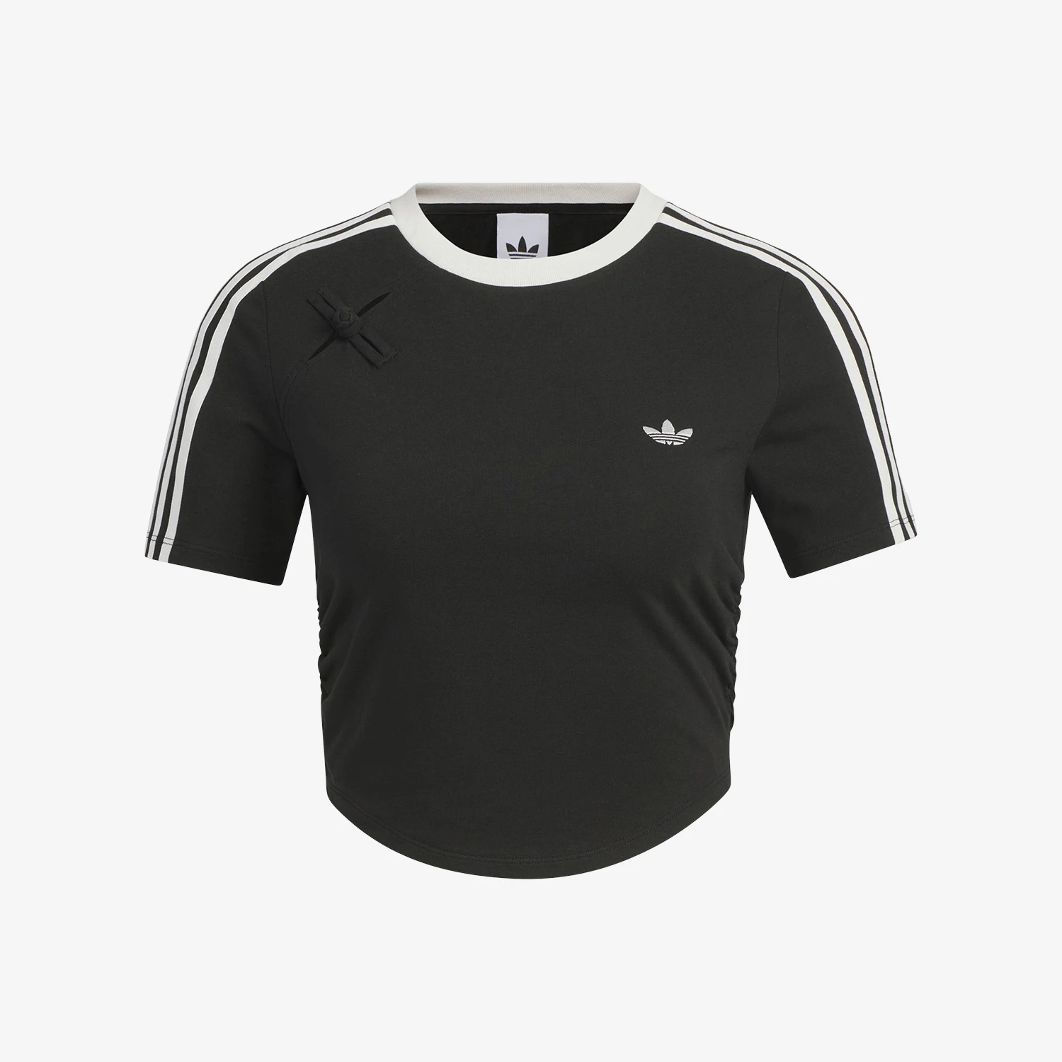 Adidas Authentic Three Leaves Women's Slim Crop Three Stripes Short Sleeve KC5851