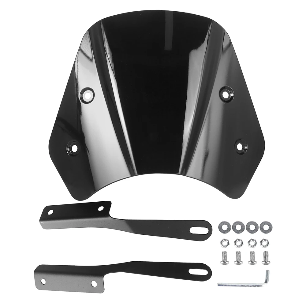 دراجة نارية عالمية 5-7 في الزجاج الأمامي ريترو دراجة نارية منحرف الرياح ل مقهى المتسابق رويال انفيلد هوندا ياماها كاواساكي سوزوكي #5