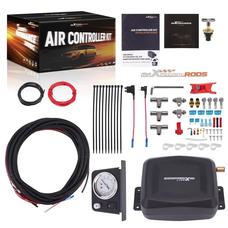 Onboard Compressor Air Controller Dash Mounted Gauge Panel for Air Spring Bag Kit for Pickups and vans