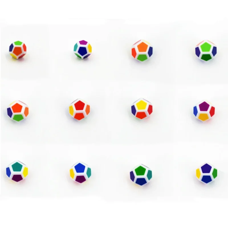 D8 10 Per/Set 8 Faces Colors Dice On Each Face Teaching Plastic Cubes for Education Classroom Teaching Maths