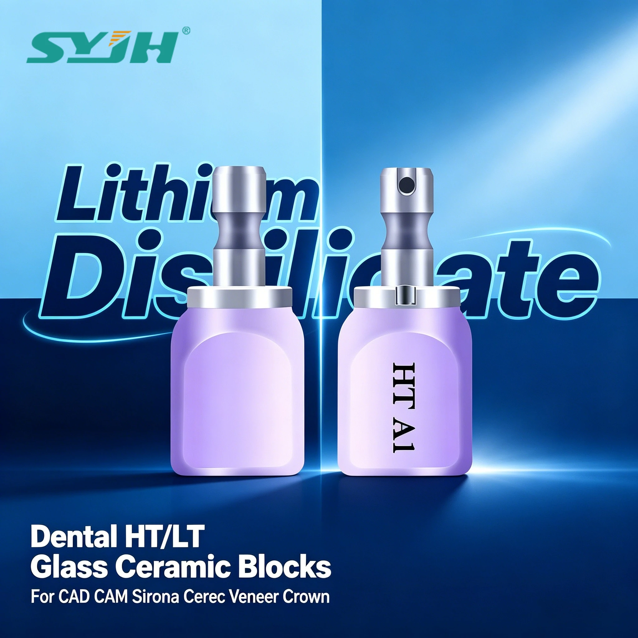 

Lithium Disilicate C14 Dental Glass Ceramic Blocks HT/LT for CAD CAM Sirona Cerec Veneer Dentist Milling System Materials 5Pcs