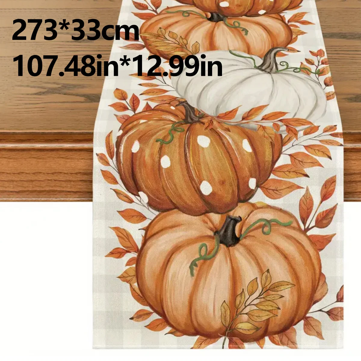 1pc charmante Herbst Tisch läufer, Erntefest Wohnkultur, Thanksgiving Party Tisch dekoration, Büffel Plaid & Tupfen