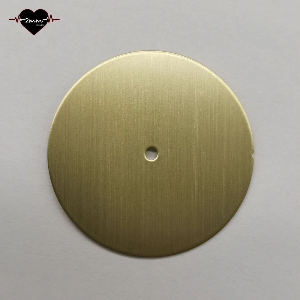 ساعة فارغة الطلب 33.5 مللي متر ساعة نحاسية فرشاة وجه طبيعة نحاس لا شعار لا طباعة لحركة ميوتا 9015