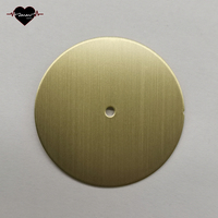 Blank Watch Dial 33.5mm brass Watch Face brush nature brass no logo no printing for Miyota 9015 Movement