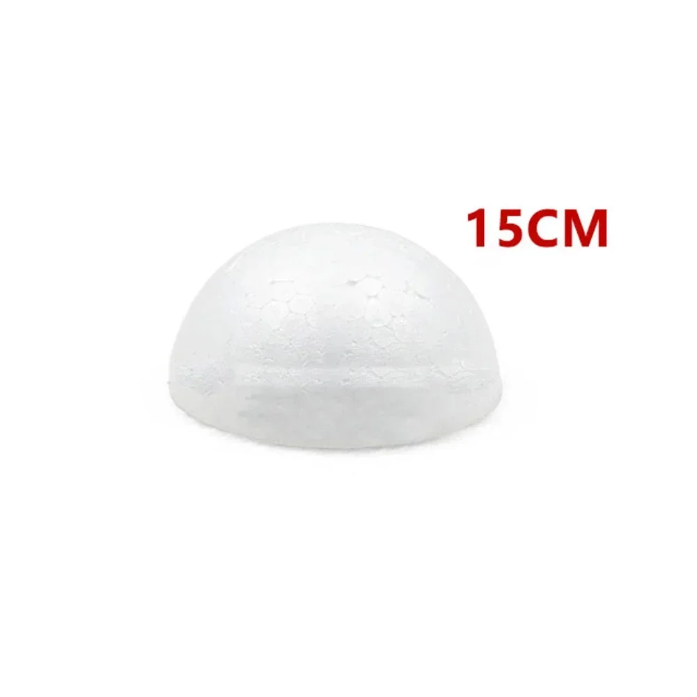 1pc 25/20/18/15cm White Solid Half Round Foam Ball Suitable For School DIY Craft Project Craft Craft Party Decoration Painting