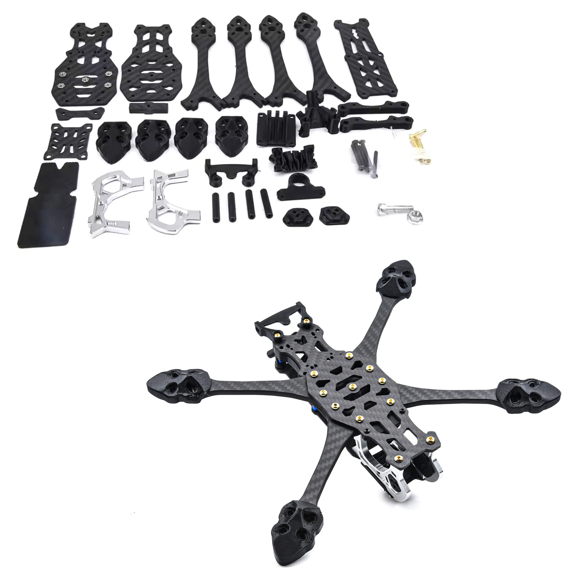 Mark5 DC/X O4 Pro Frame Kit 5inch FPV Carbon Fiber Quadcopter RC freestyle Racing Drone DIY parts