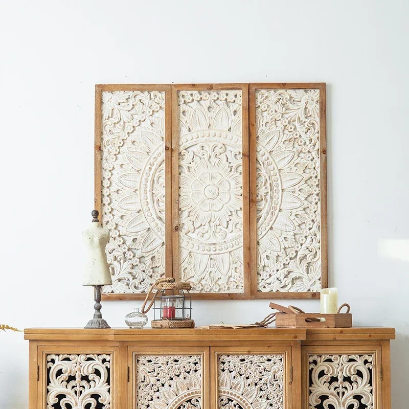Retro Solid Wood Decor for Living Room Decorative Premium Quality Easy Installation Easy to Use Modern Style High Quality