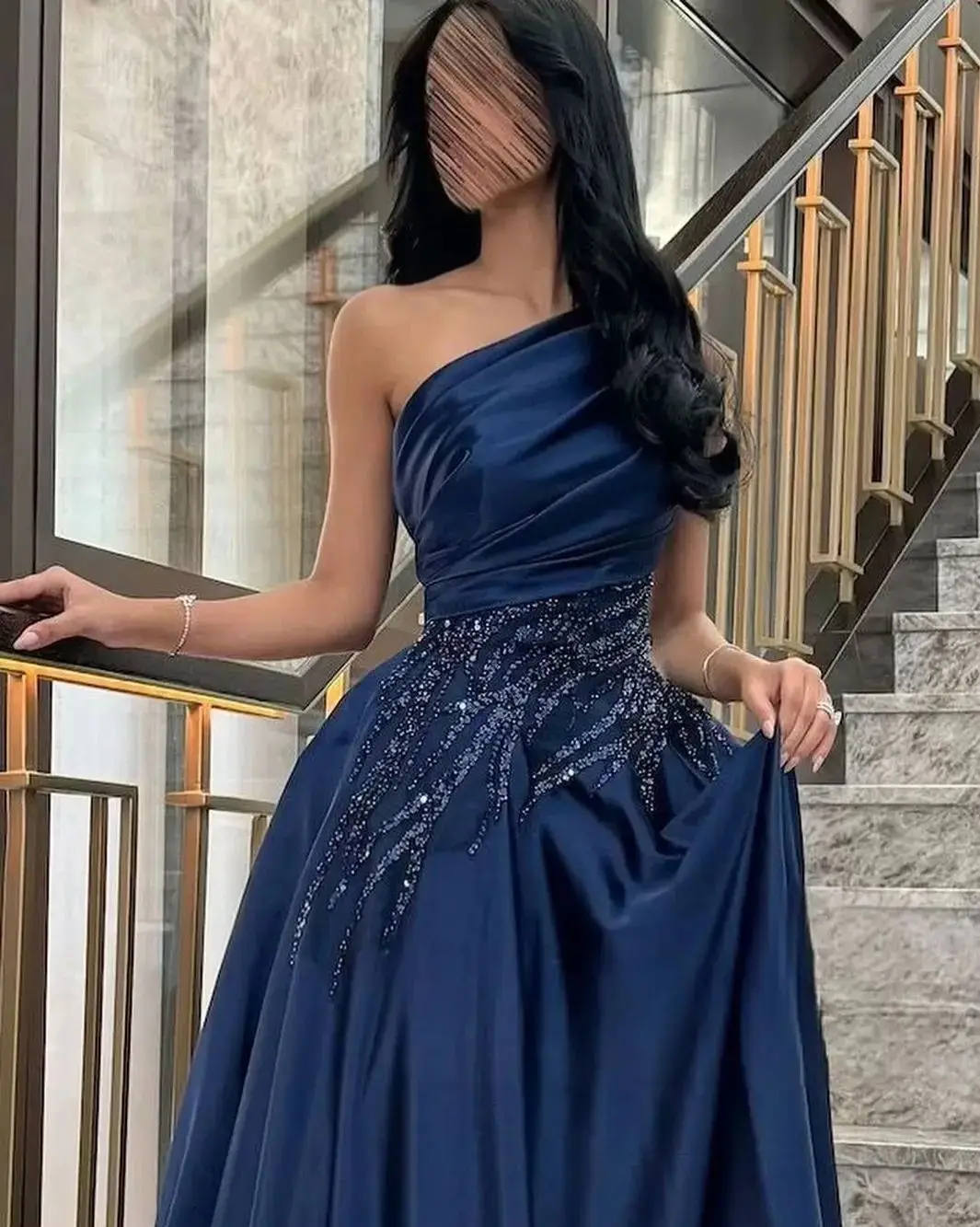 Sukienki na studniówkę Jirocum na jedno ramię, bez rękawów, plisowane, z koralikami, do ziemi, sukienki na przyjęcia, sukienki wieczorowe