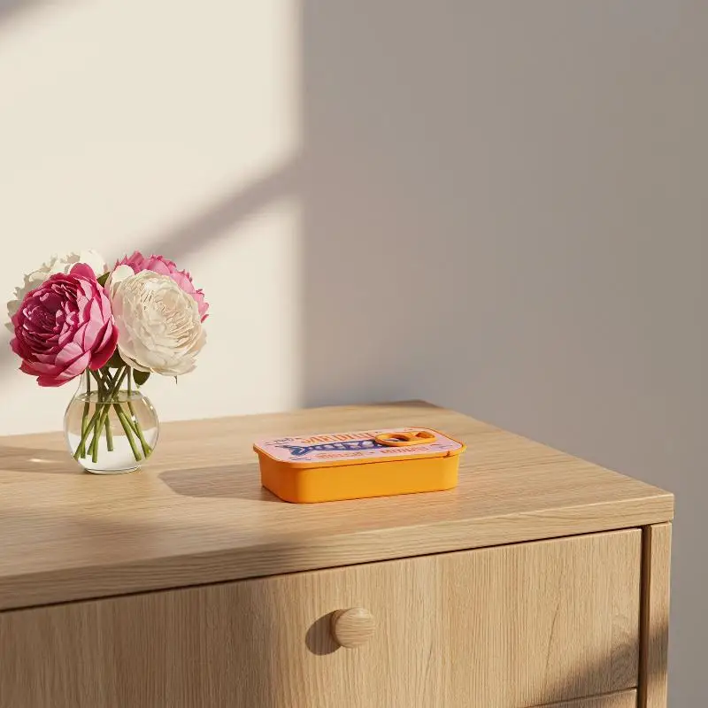 Sardine Tin Jewelry Box 3D Printed Creative Design Easy Open Lid Trinket Storage Box for Birthday Anniversary Gift
