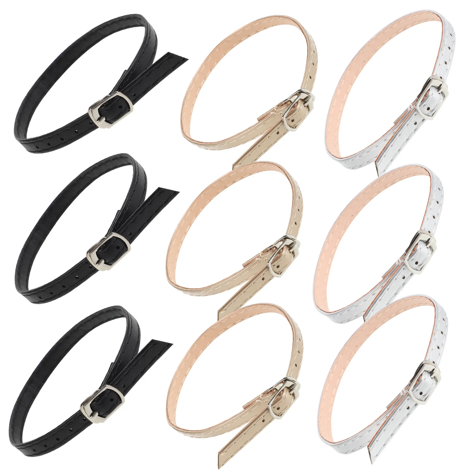 

3 Pairs High Heels Shoelaces Strap Extender Women Pu Detachable Adjustable NonSlip Straps Sandals Ankle Wrap Shoes