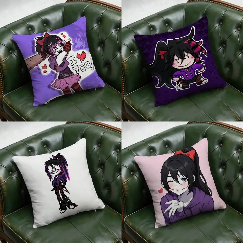 30cm 50cm 45cm DIY Square Pillowcase Square Office For Nina the Killer Creepypasta Throw Pillow Case Cushion Cover