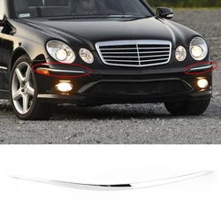 Front Bumper Chrome Strip Front Bumper Moulding Chrome Trim Fits for Mercedes Benz W211 E Class E320 E350 E550 E63 AMG
