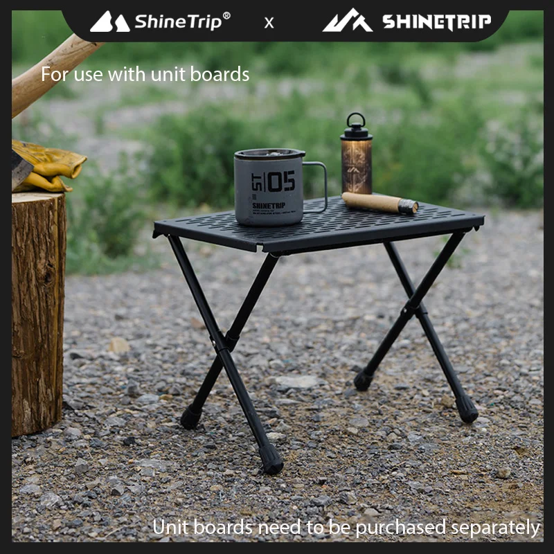 ShineTrip Outdoor Camping Folding Stool Lightweight Portable Aluminum Tactical Style Outdoor Camping Fishing Chair Set