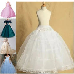 2 Hoop Girls Petticoat Kids Children Clothing White Mesh Lolita Underskirt Catwalk Kids Petticoats for Flower Girls Dresses