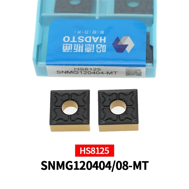 

10pcs HADSTO Original Carbide Inserts SNMG120404-MT SNMG120408-MT HS8125 Turning Blades for Steel CNC Cutting Bits