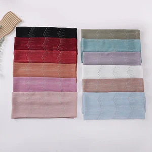 Shiny Plain Wrinkle Shimmer Shawls Scarf Women Muslim Hijab Ramadan Long Soft Spring Wrap Headband Abaya Bufandas Islam Hijab