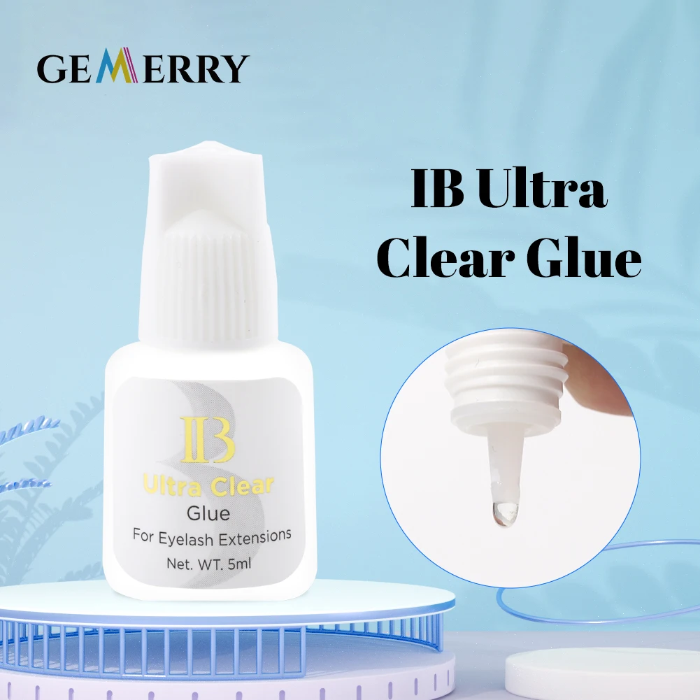 1 bottle Original I-BEAUTY Ultra Clear Glue IB Eyelash Extension Transparent Glue Long Lasting Tasteless 3s Slow Dry  Korea Glue