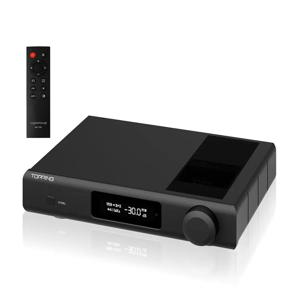 

Topping D90III Discrete 1Bit DAC Preampli with PSRM ule, USB/Bluetooth/Optic/Coaxial/AES/IIS input, RCA/XLR ull Balanced Digital