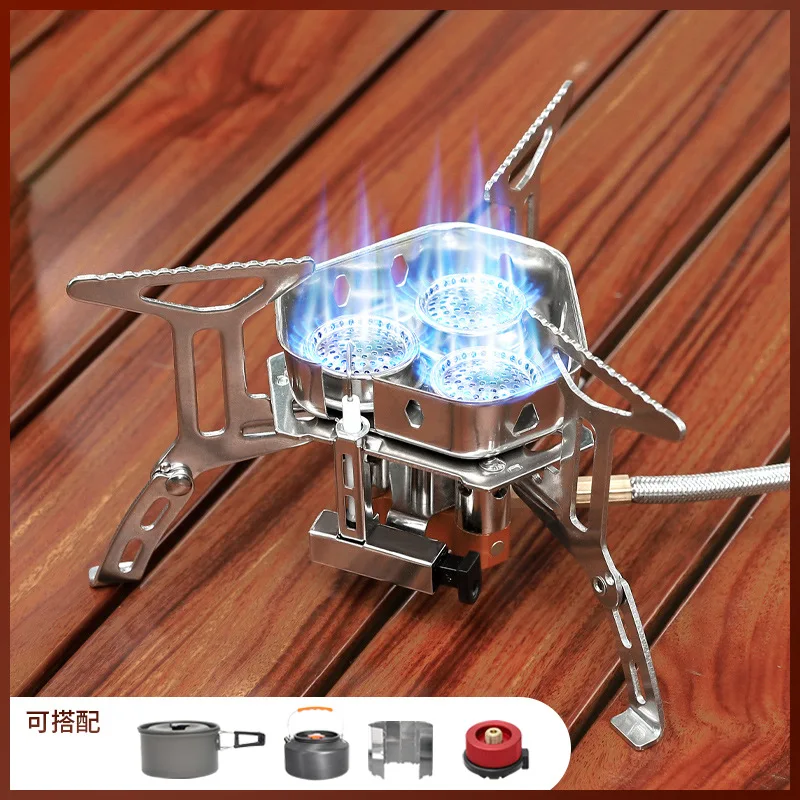 Outdoor Portable Stove Camping Cookware Mini Cassette Vaporizer  Fierce Fire Gas Stoves for Boiling Water Cooking Rice