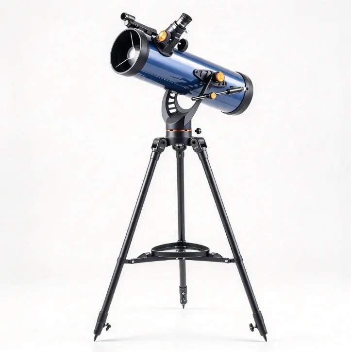 114/1000 Astronomical Telescope with Phone Adapter Reflector Large Aperture Stargazing High Definition Monocular Tripod Moun