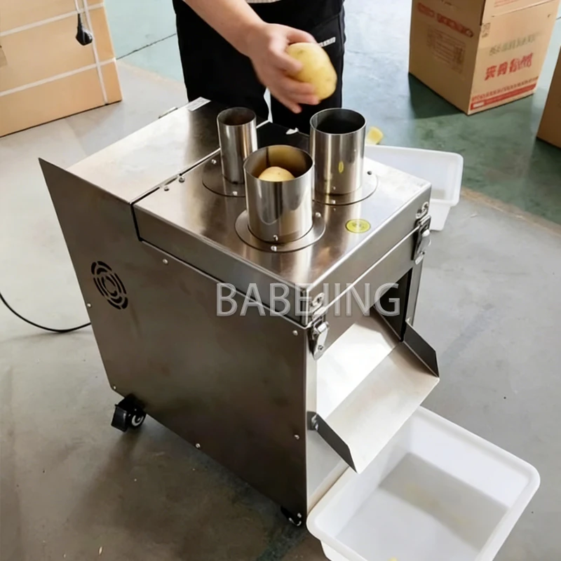 BABEJING Industrial Electric Stainless Steel Carrot Cutting Machine Ham & Lotus Root Slicer Ideal for Kitchen Food Processing