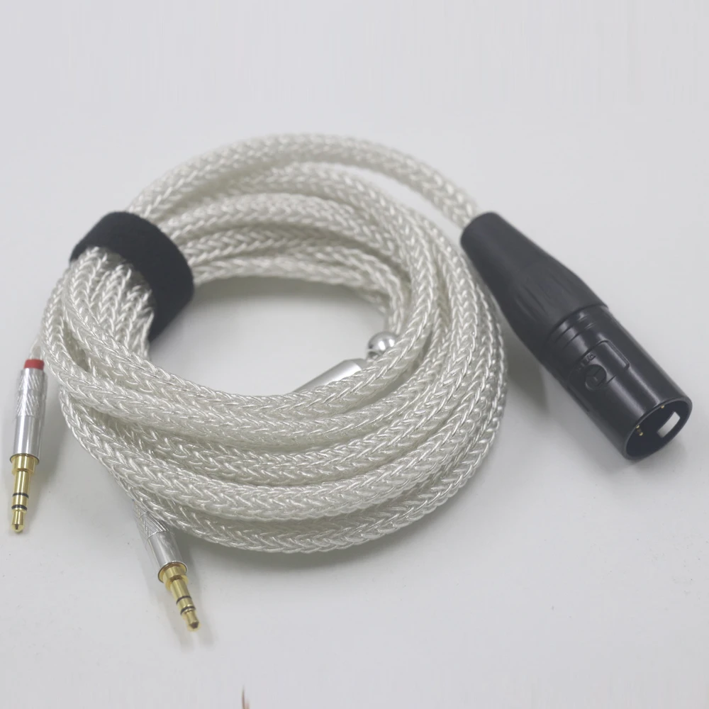 هالدين سميكة كابل 16 الأساسية الفضة النقية OCC سماعة ترقية كابل ل Hifiman ديفا برو Hifiman arya سماعة 2x3.5 مللي متر