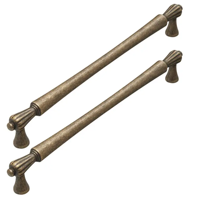 ABUI-Retro Yellow Bronze Wardrobe Drawer Handle - European Style Cabinet Door Knob