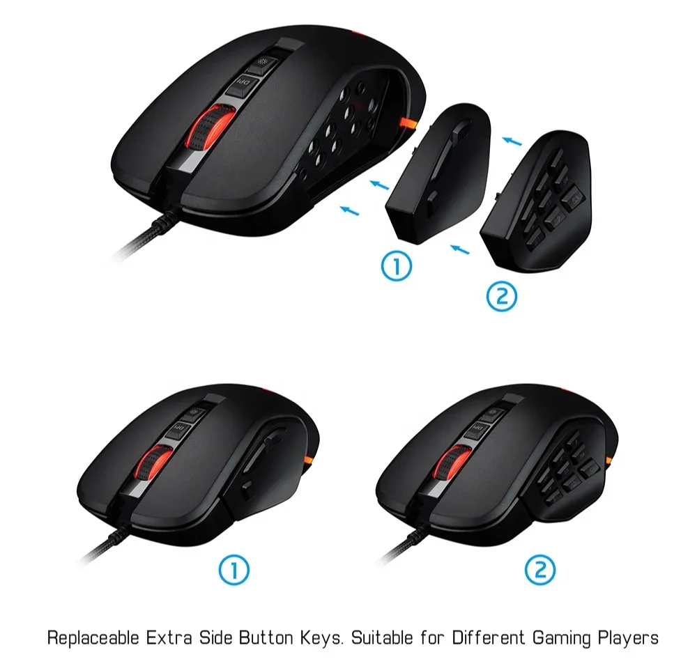 'for OEM NAGA Zelotes Gaming 12 Button Mouse for Gamer