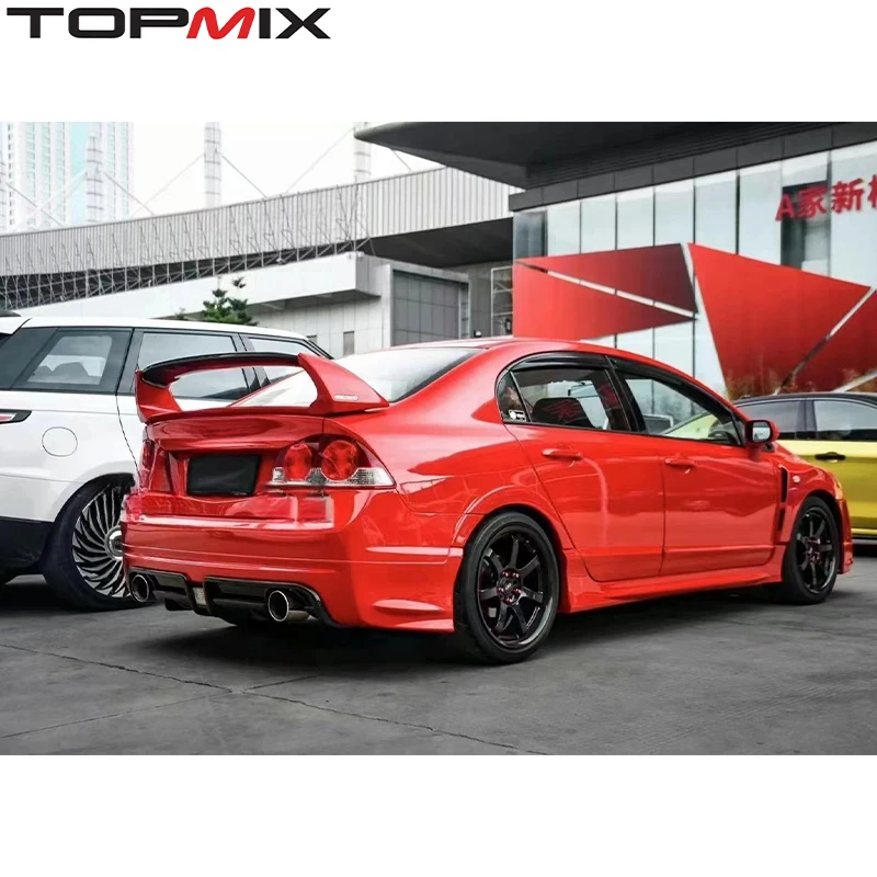 For Honda Civic Type-R FD2 (2007-2011) Mu RR-Style Carbon Fiber Rear Lip Diffuser (New Bumper Surround Part)
