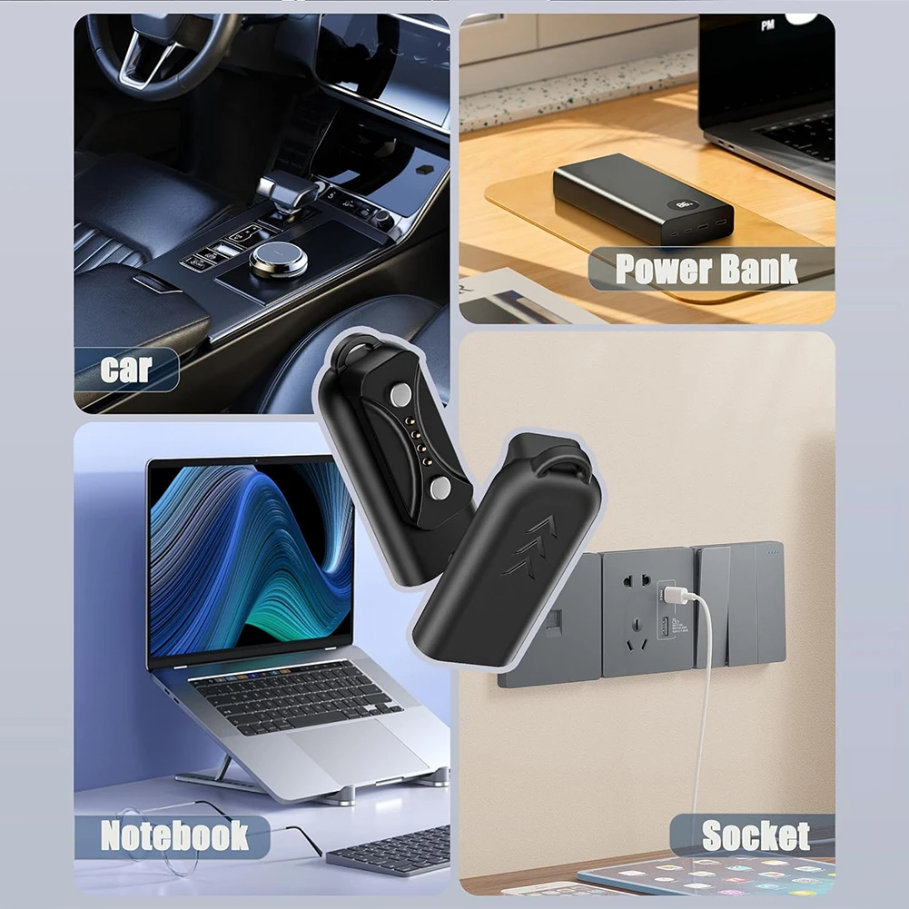 タイプ C 磁気充電アダプター 90 度充電ケーブル電源コンバーター Polar Pacer /Pacer Pro/Ignite 3/Vantage V3 用