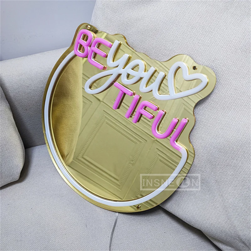 Imagem -06 - You Tiful-led Neon Light Sign Luz de Suspensão de Parede Quarto da Menina Quarto Salão de Beleza Sinais de Decoração be