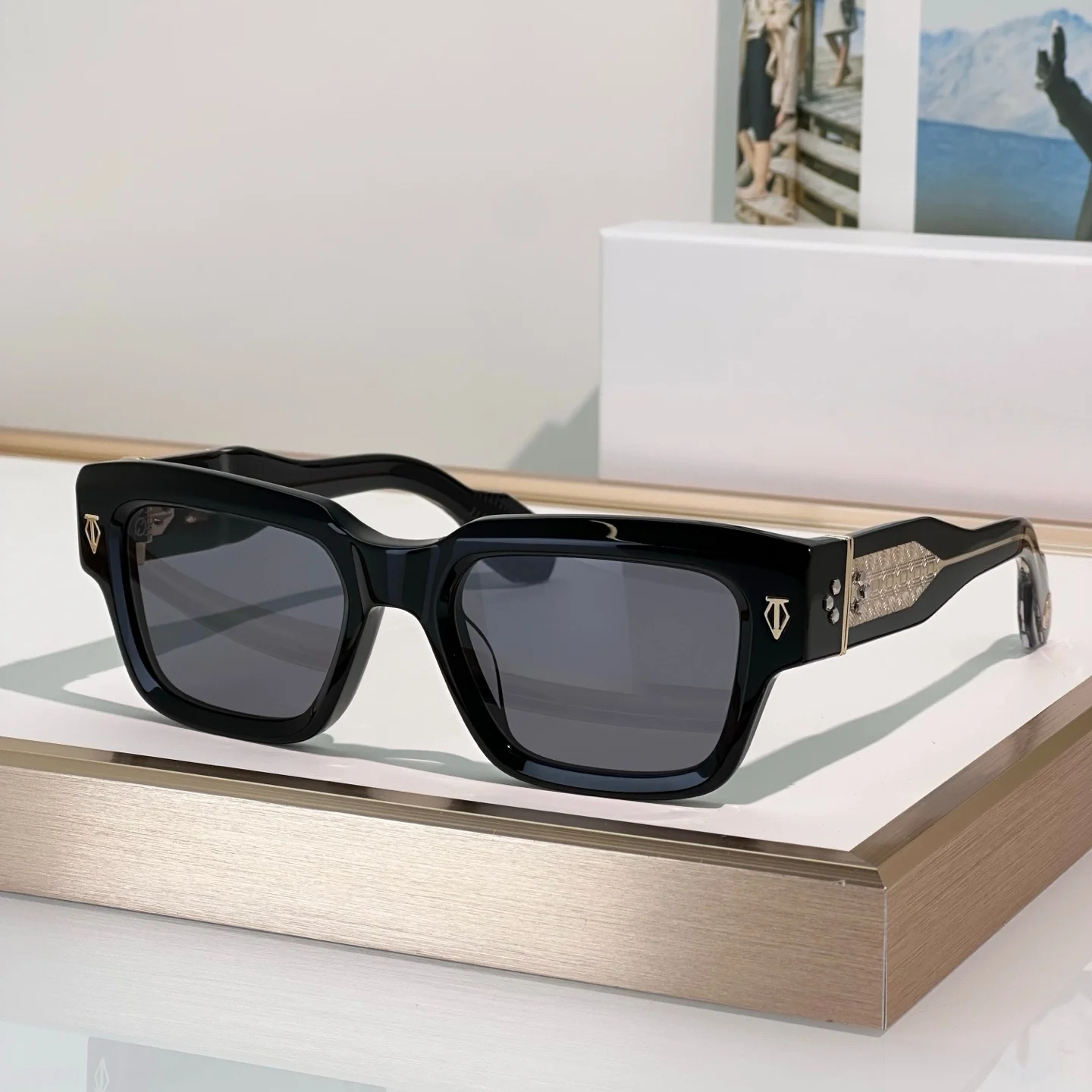 

Limited Style Fashion HENRY TIRRENO Brand Women&Men Sunglasses 2025 Trend Popular Acetate Square Glasses Sunglasses Male