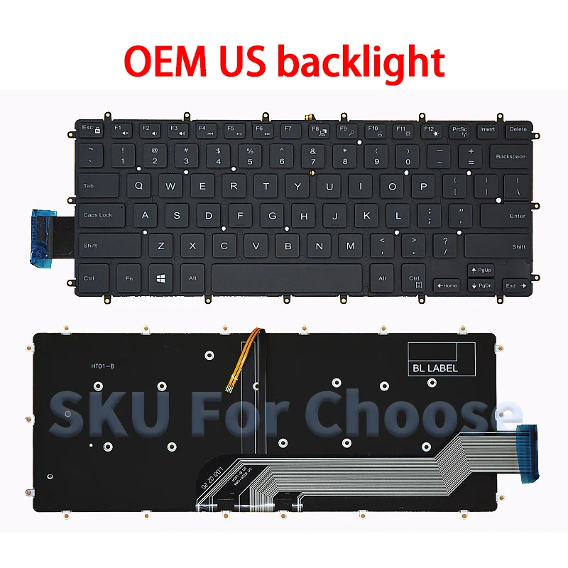 Nouveau clavier américain pour dell Inspiron 7460 7466 7467 7472 7560 7572 5378 P61F P69G P78G